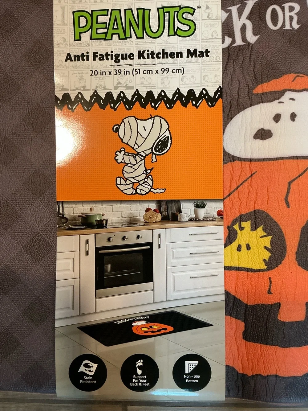 Peanuts Snoopy  Halloween Anti Fatigue Kitchen Mat